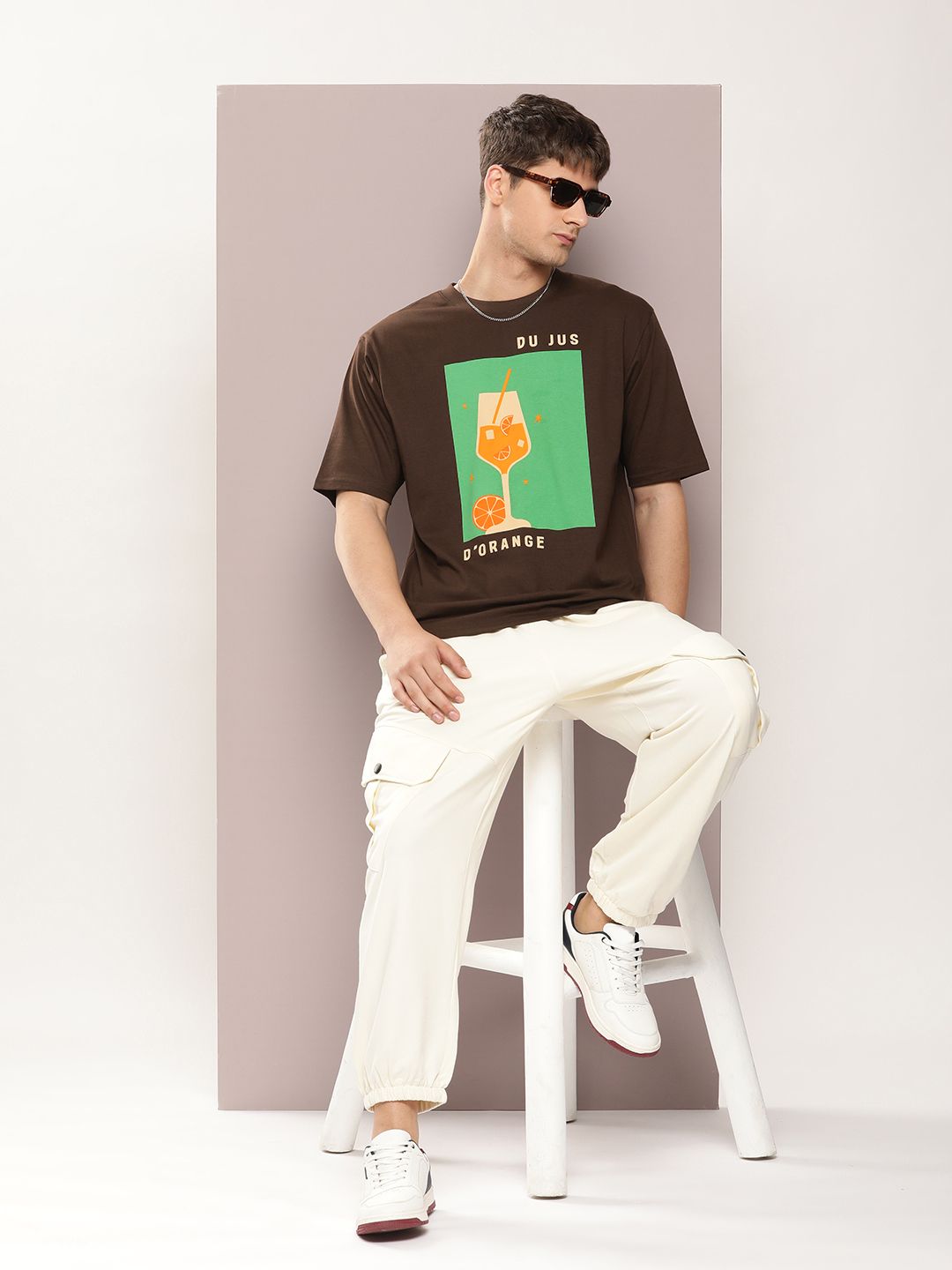 DILLINGER Men Printed Oversized Pure Cotton T-shirt