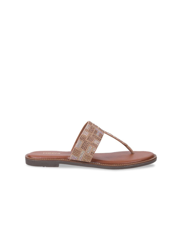 Mochi Embellished T-Strap Flats