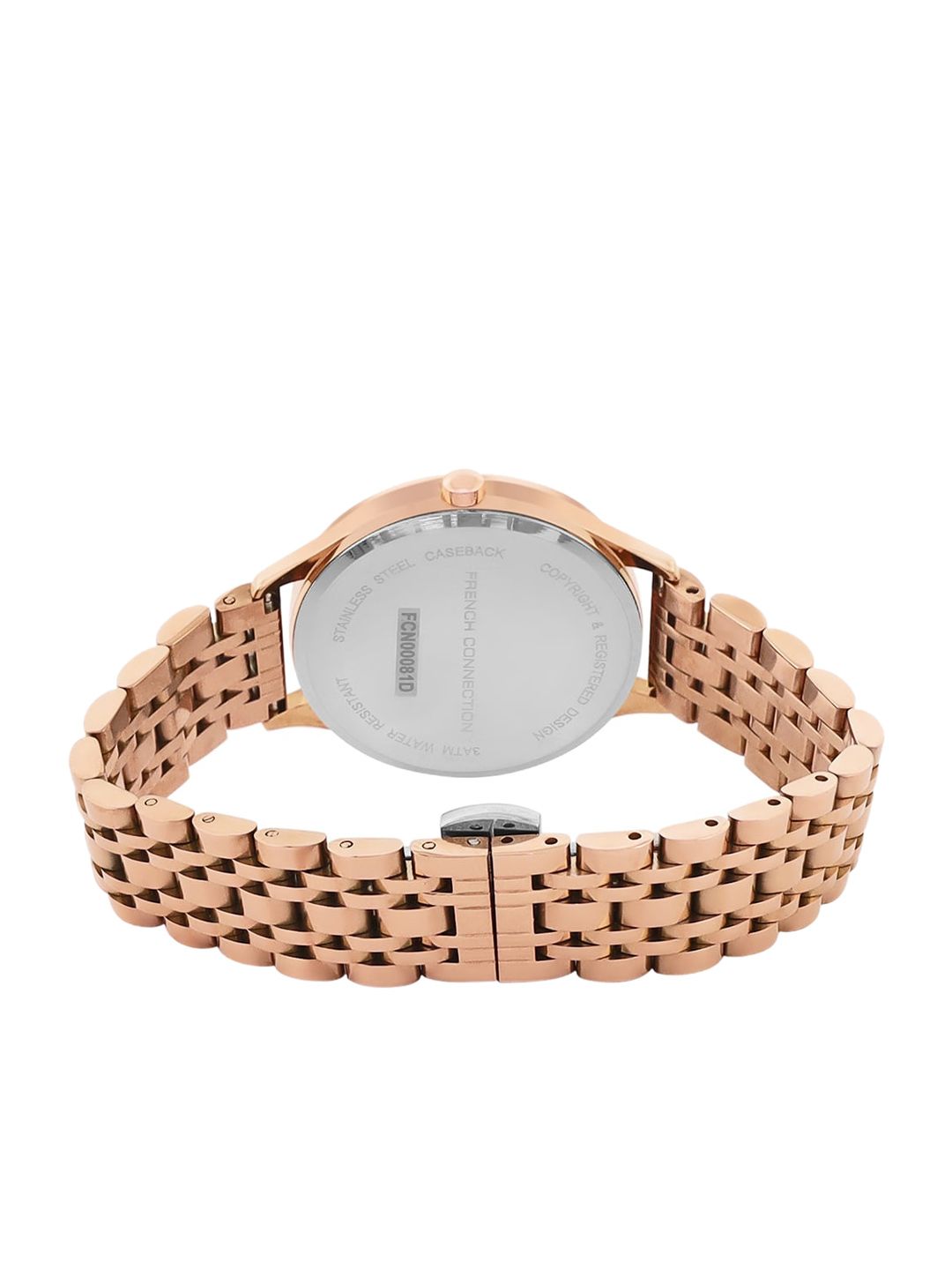 French Connection Women Dial & Stainless Steel Bracelet Style Straps Analogue Watch FCN00081D
