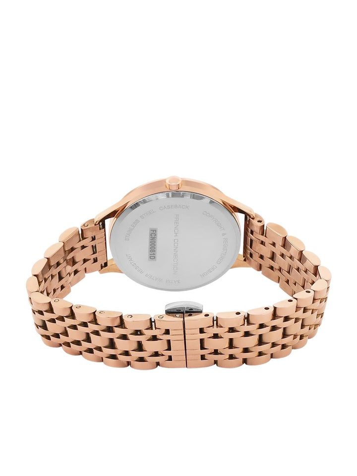 French Connection Women Dial & Stainless Steel Bracelet Style Straps Analogue Watch FCN00081D