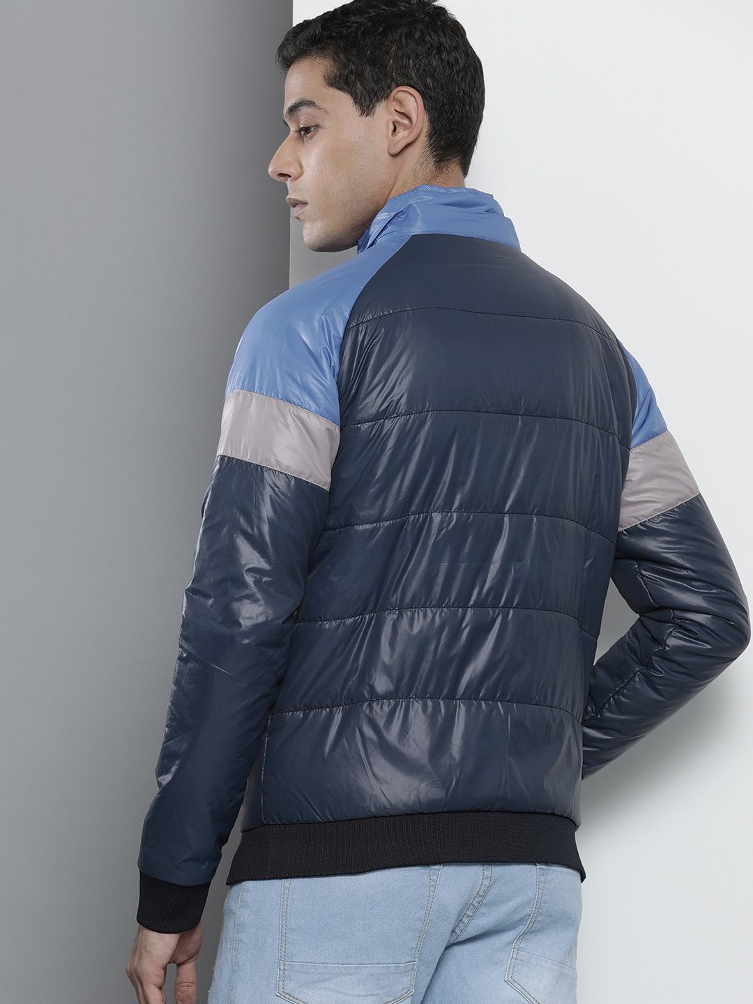 The Indian Garage Co Men Slim Fit Biker Jacket with Detachable Hood