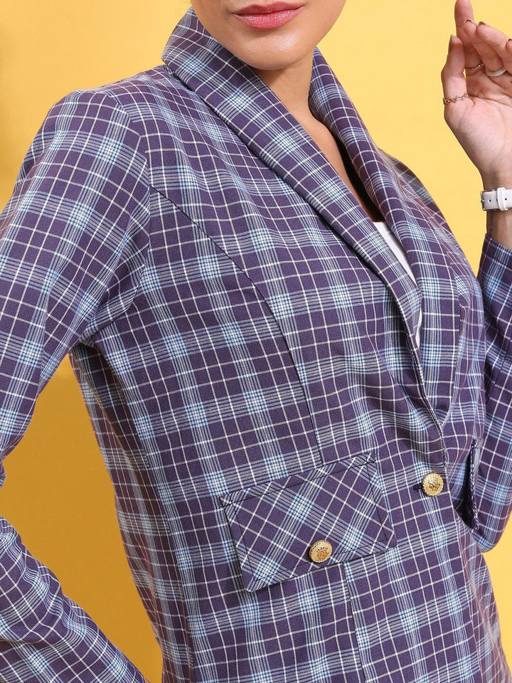 Tokyo Talkies Checked Blazer With Trousers