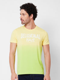 SPYKAR Typography Printed Cotton Slim Fit T-shirt