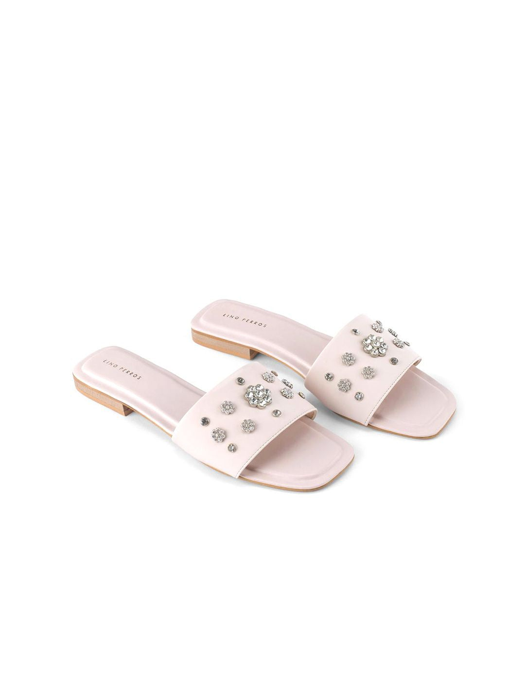 Lino Perros Women Embellished Open Toe Flats