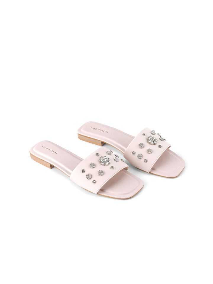 Lino Perros Women Embellished Open Toe Flats
