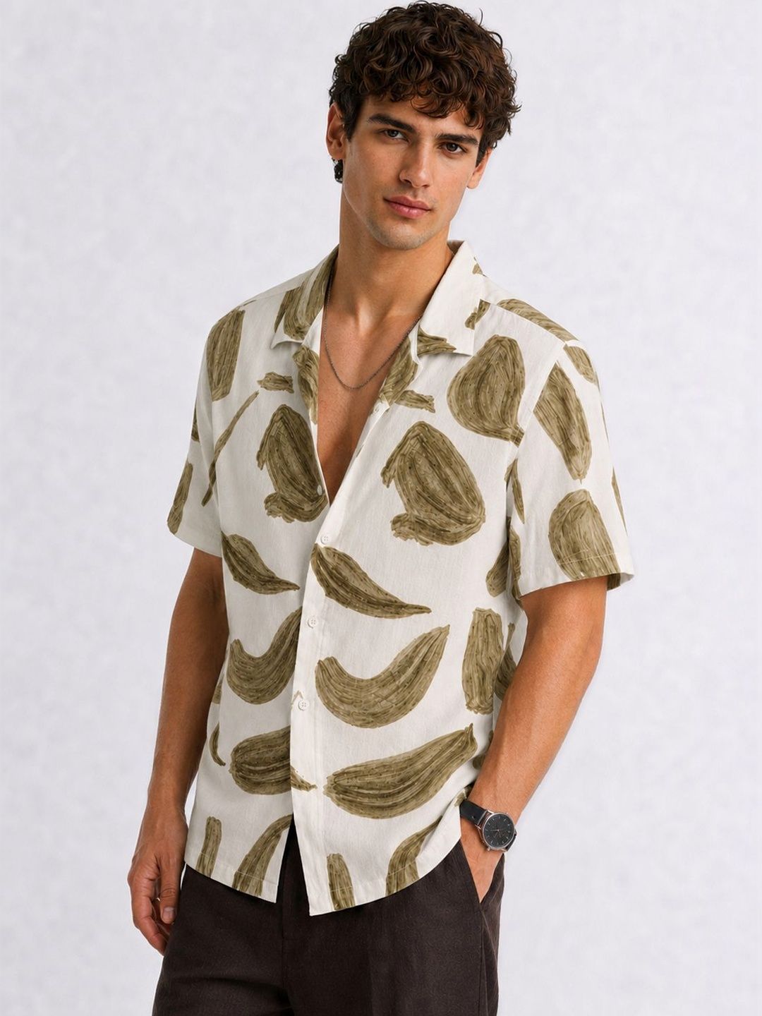 ADRO Men Relaxed Printed Casual Shirt