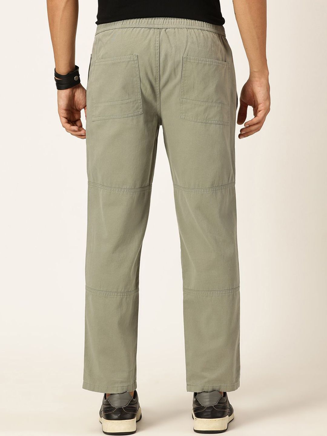 Thomas Scott Men Relaxed Loose Fit Cricket Club Collection Pure Cotton Easy Wash Trousers
