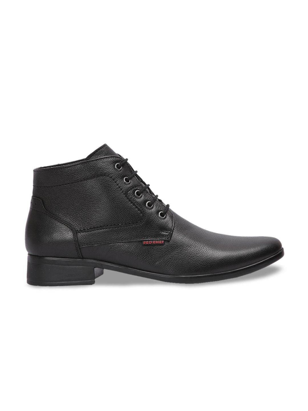 Red Chief Men Black Formal Leather Boots