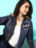 DressBerry Applique Hooded Parka Jacket