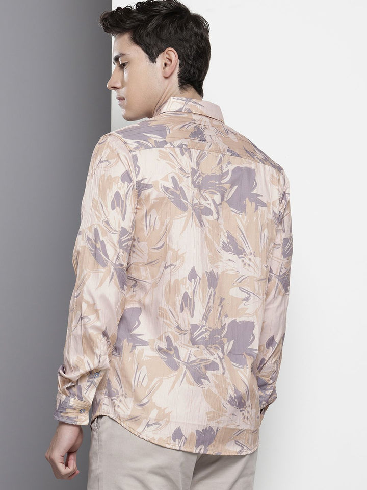 The Indian Garage Co Slim Fit Abstract Printed Casual Shirt