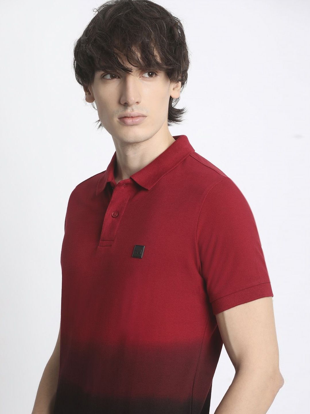THE BEAR HOUSE Men's Ombre Cotton Regular Fit Polo Collar Tshirt
