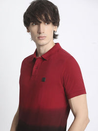 THE BEAR HOUSE Men's Ombre Cotton Regular Fit Polo Collar Tshirt