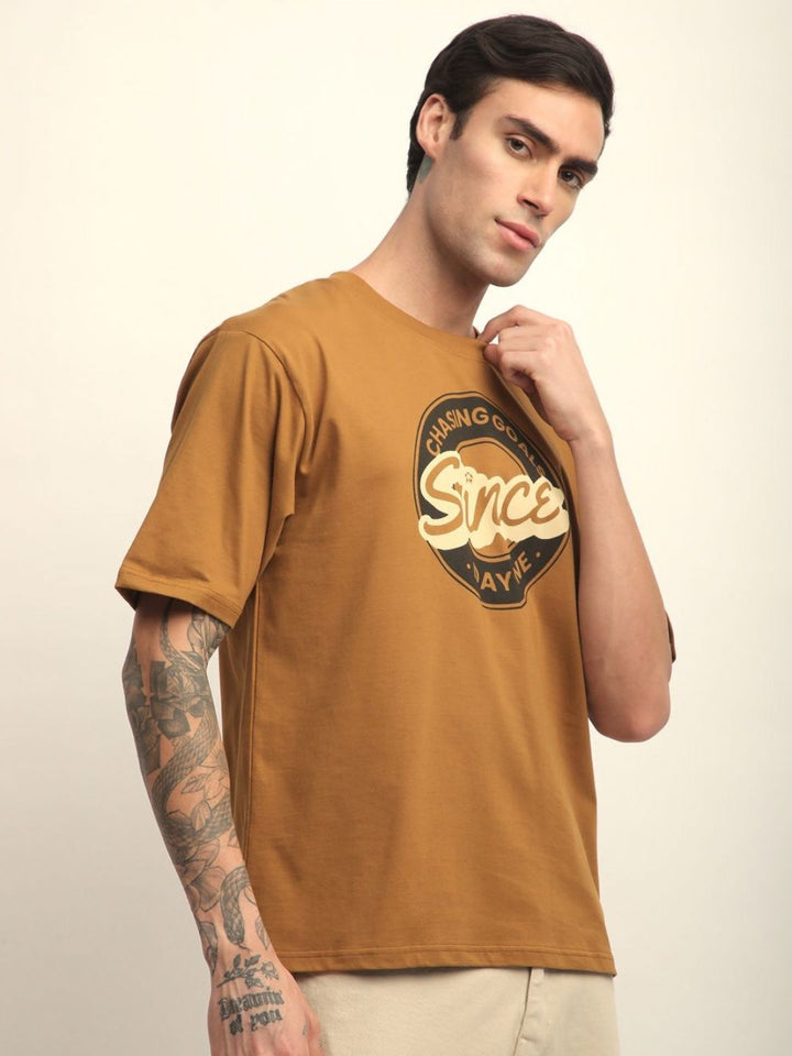 DILLINGER Men Short Sleeve Oversized Crew Neck Printed Tshirt