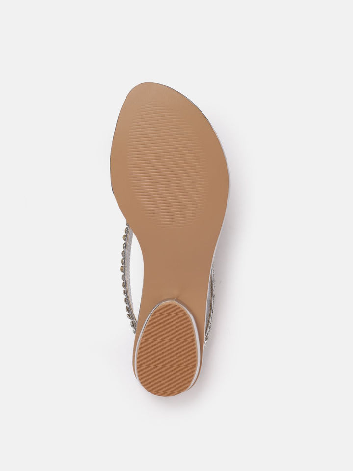 Lino Perros Women Embellished Open Toe Flats