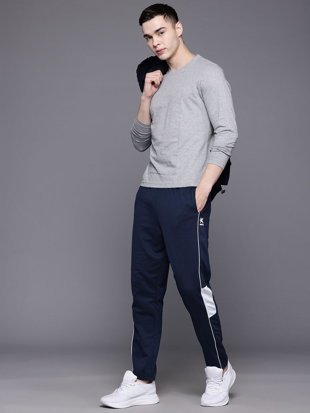 HRX oleh Hrithik Roshan Lelaki Seluar Jejak Gaya Hidup Regular Fit Mid-Rise