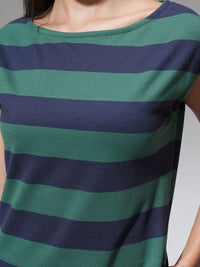 Tokyo Talkies Women Striped T-shirt Mini Dress
