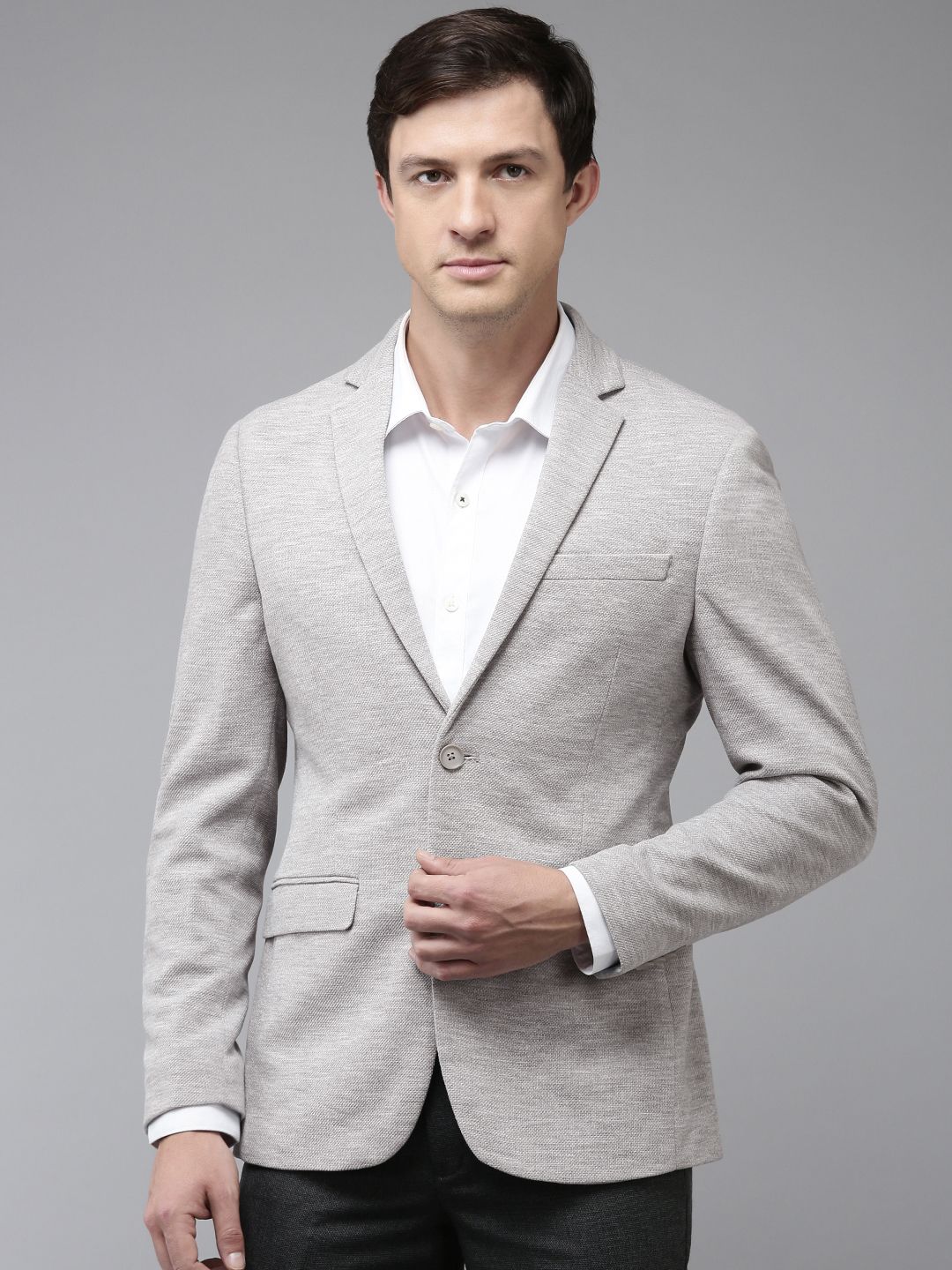 Park Avenue Notched Lapel Single Breasted Super Slim Fit Formal Blazer