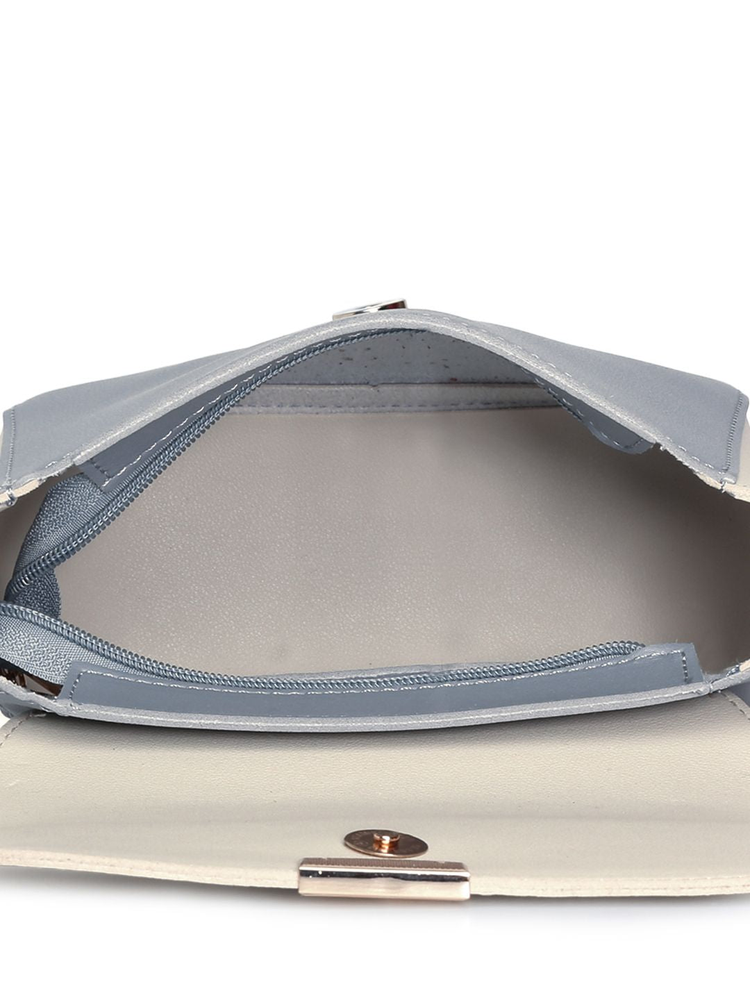 Lino Perros Blue & Off-White Colourblocked Handheld Bag