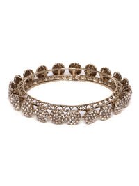 PANASH Set Of 2 Gold-Plated Stones-Studded Bangles