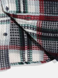Monte Carlo Boys Acrylic Tartan Checked Textured Casual Shirt