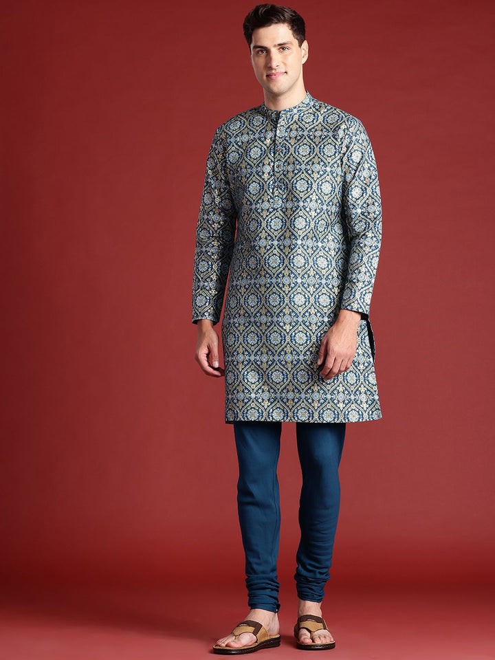 Anouk Men Ethnic Motifs Printed Regular Kurta with Churidar
