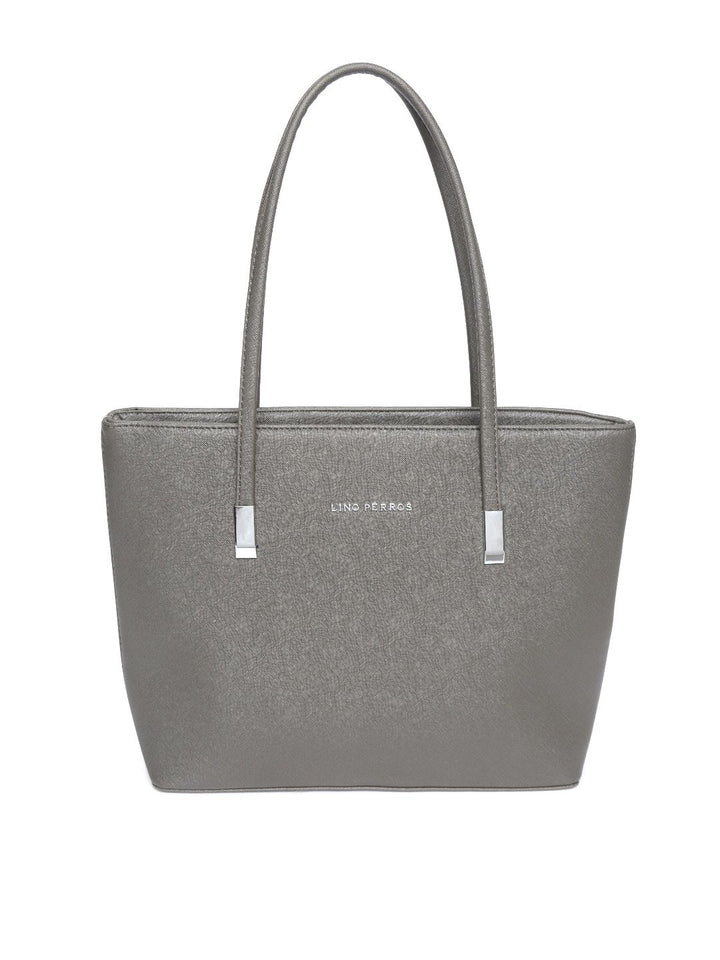 Lino Perros Grey Solid Shoulder Bag
