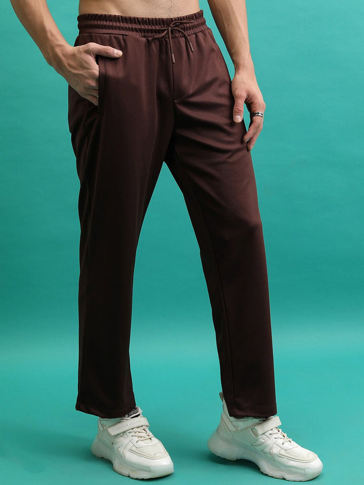HIGHLANDER Men Mid-Rise Straight-Fit Track Pants