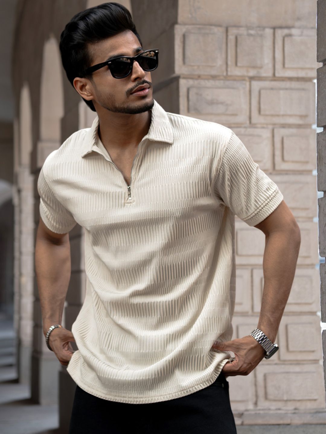 Powerlook Men Polo Collar T-shirt