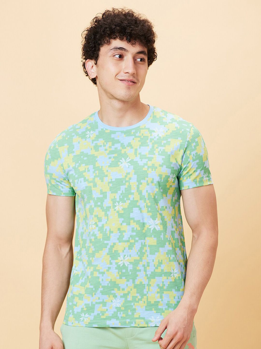 Being Human Geometric Printed Short Sleeves T-shirt