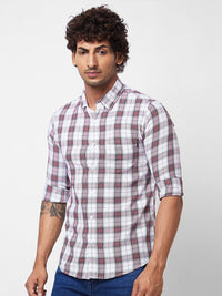 SPYKAR Tartan Checks Opaque Checked Cotton Casual Shirt