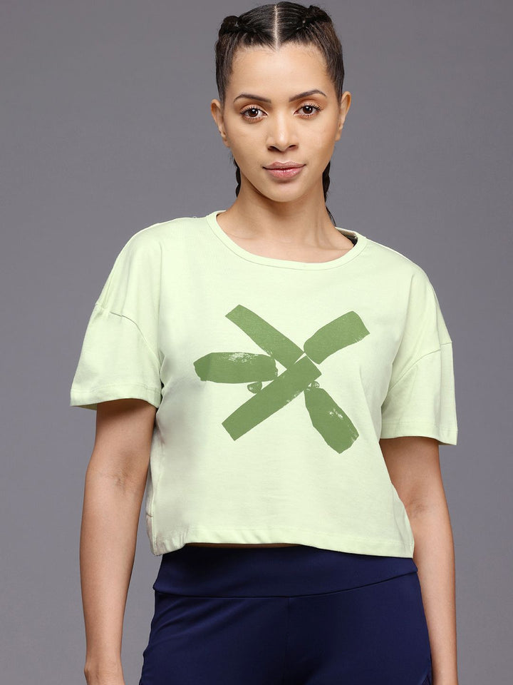 HRX by Hrithik Roshan Printed Cut Out Back Yoga T-shirt