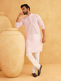 SOJANYA Geometric Embroidered Pure Cotton Straight Kurta
