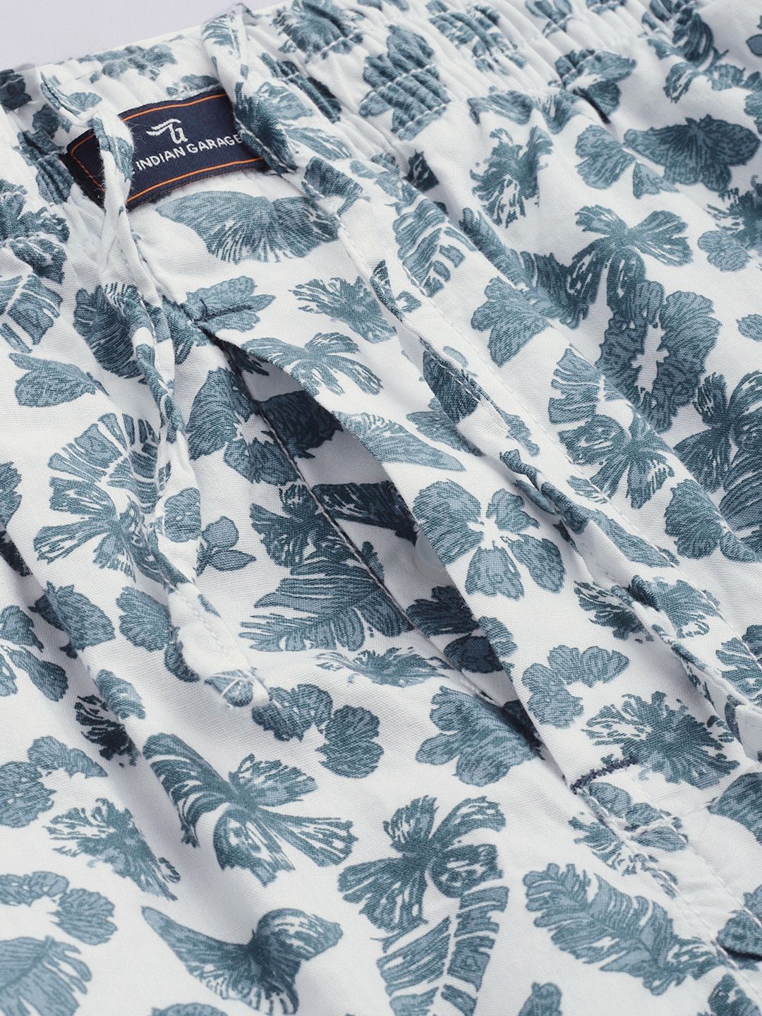 The Indian Garage Co Men White Printed Night suit