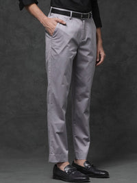 RARE RABBIT Men Comotel Mid-Rise Cotton Regular Fit Trouser