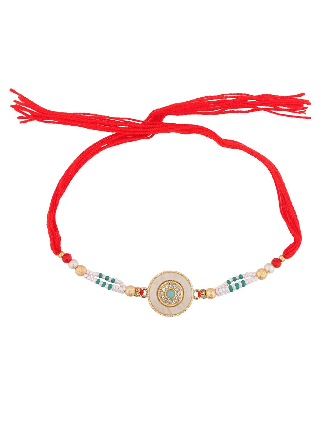 Voylla Regal Mother Of Pearl Designer Thread Rakhi