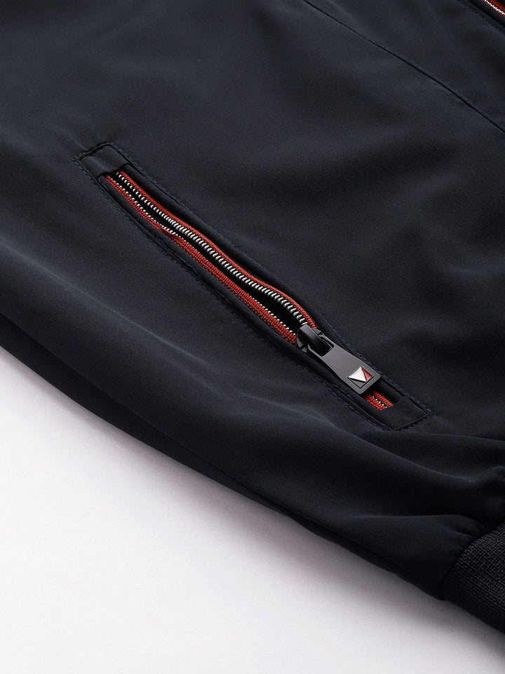 SPYKAR Solid Stand-Collar Bomber Jacket