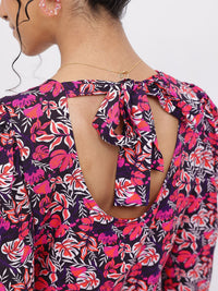 DressBerry Bloomy Confident Floral Printed A-Line Dress