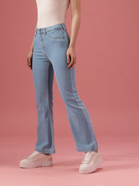 DressBerry Women Bootcut High-Rise Light Fade Stretchable Jeans
