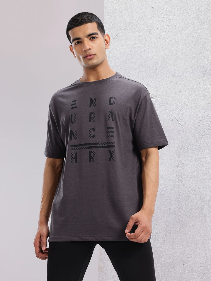 HRX by Hrithik Roshan Typography Printed Relaxed Fit Training T-shirt
