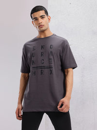 HRX by Hrithik Roshan Typography Printed Relaxed Fit Training T-shirt