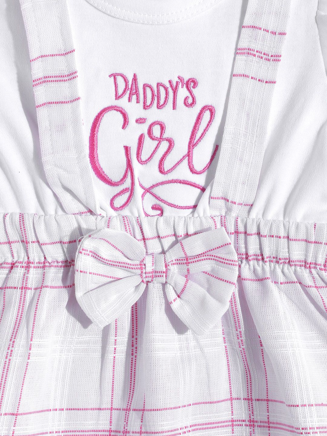 Moms Love Infant Girls Print Bow Detail Pleated Fit & Flare Dress