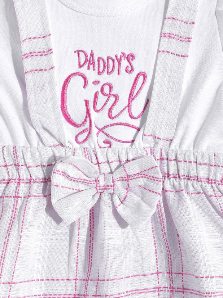 Moms Love Infant Girls Print Bow Detail Pleated Fit & Flare Dress