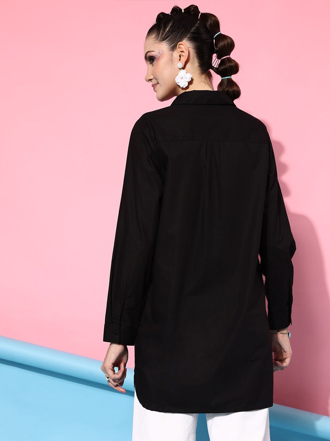 STREET 9 Women Black Casual Shirt
