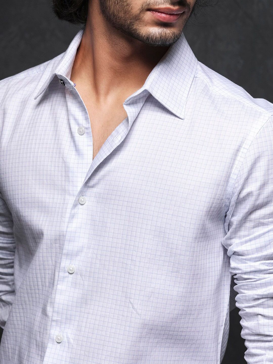 RARE RABBIT Men Broad Slim Fit Cotton Shirt