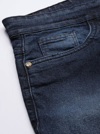 The Indian Garage Co Men Blue Slim Fit Denim Shorts