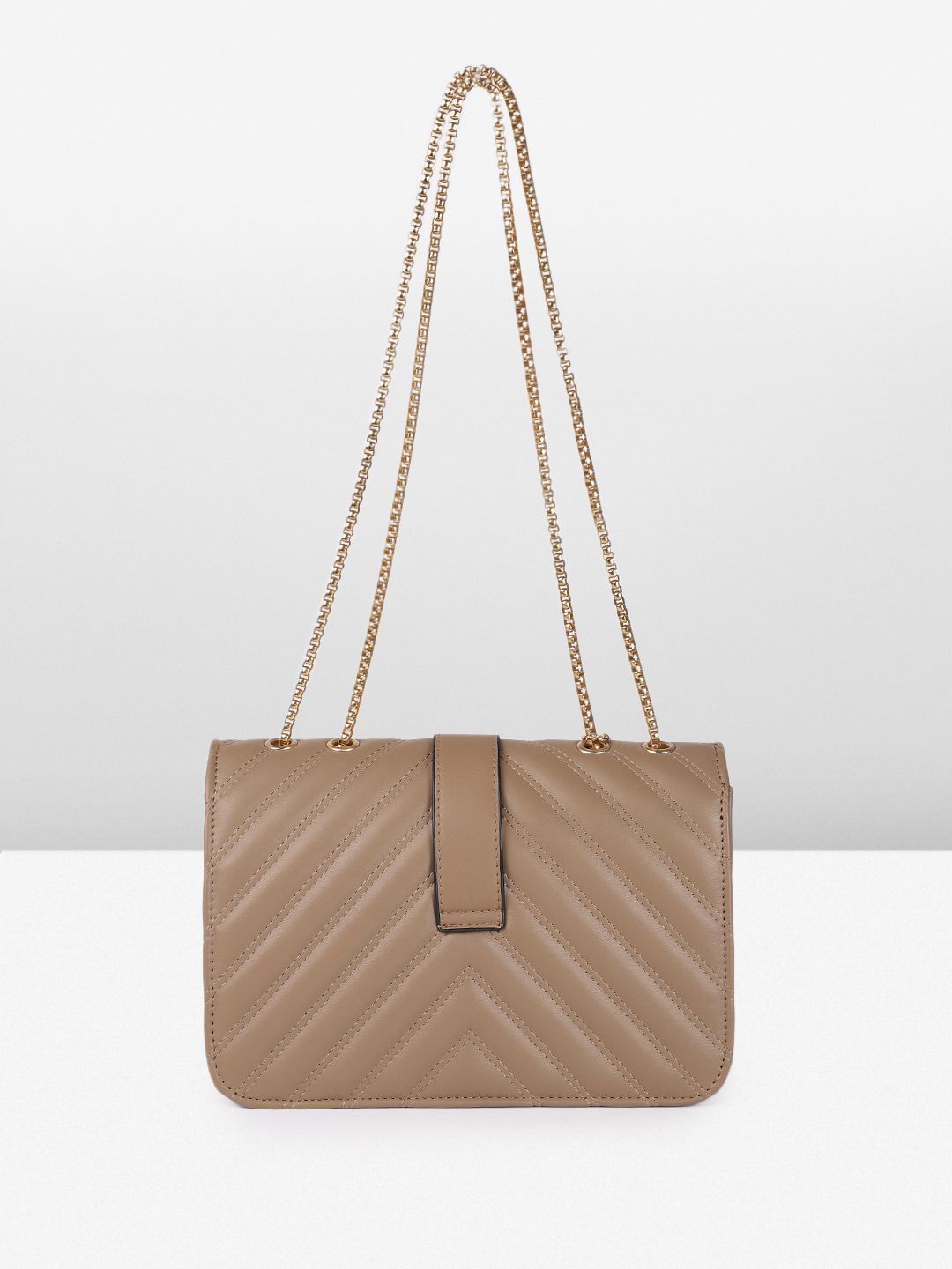 DressBerry Quilted Structured Shoulder Bag