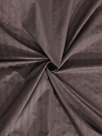 KLOTTHE Brown Striped Cotton 300 TC Fitted Super King Fine Bedsheet with 2 Pillow Covers-270 x 270 cm