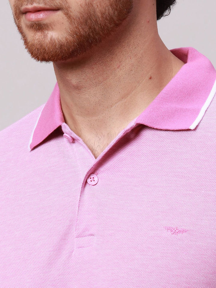 Park Avenue Men Polo Collar Pockets Slim Fit T-shirt