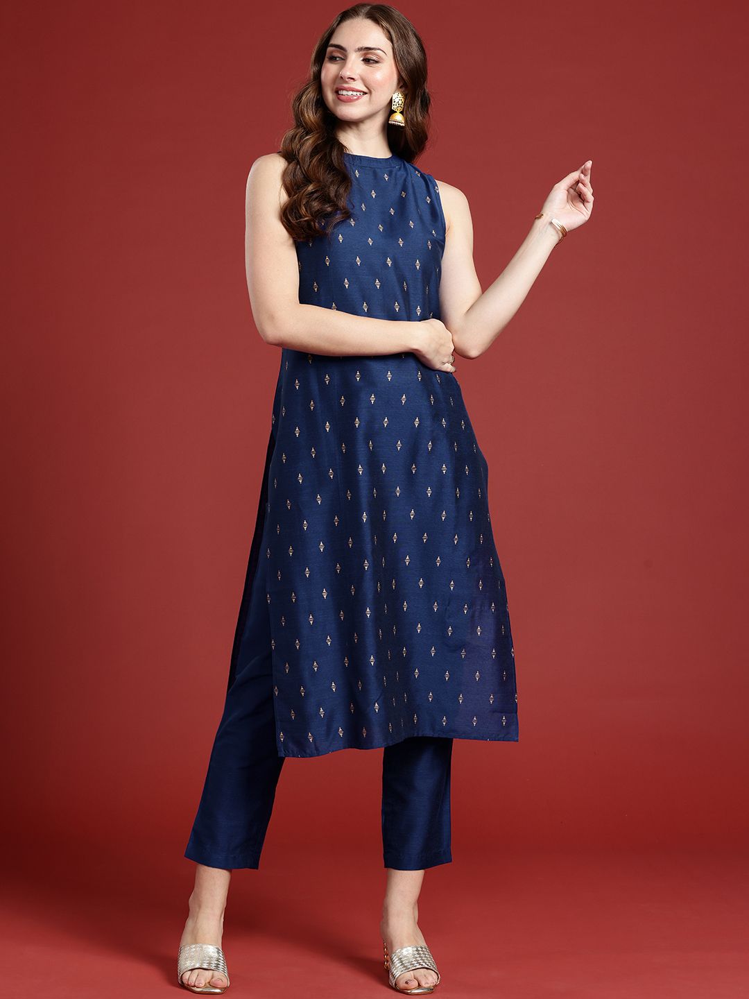 Anouk Printed Regular Kurta with Trousers