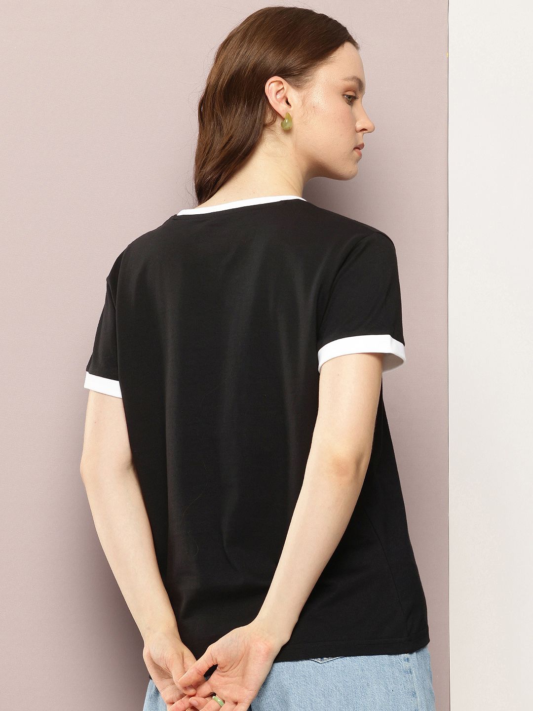 DILLINGER Women Boxy Regular Short Sleeve Printed Tshirt